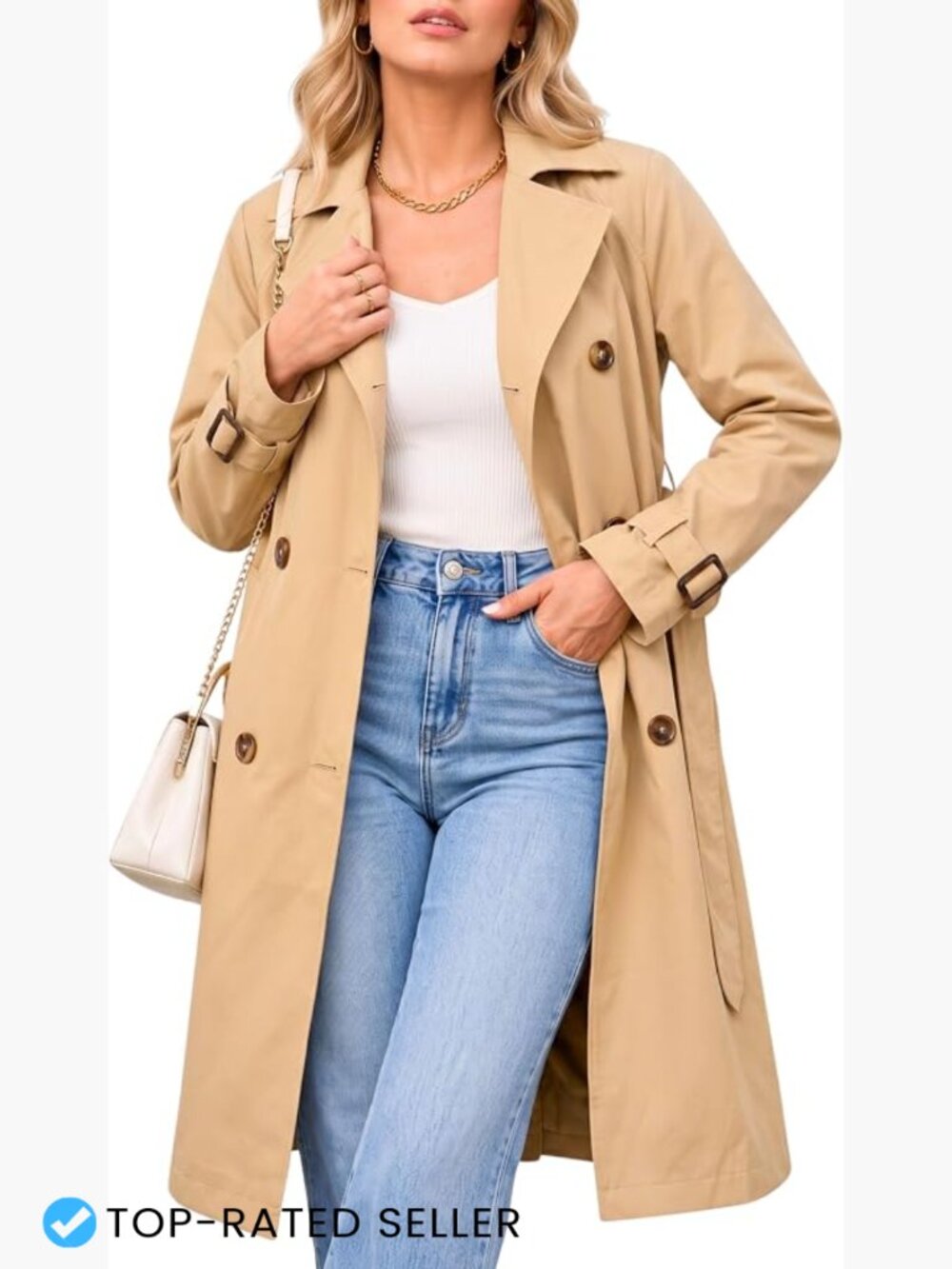 Oversized Long Lapel Trench Coat Classic Chic Fall Layering Fashion Jacket